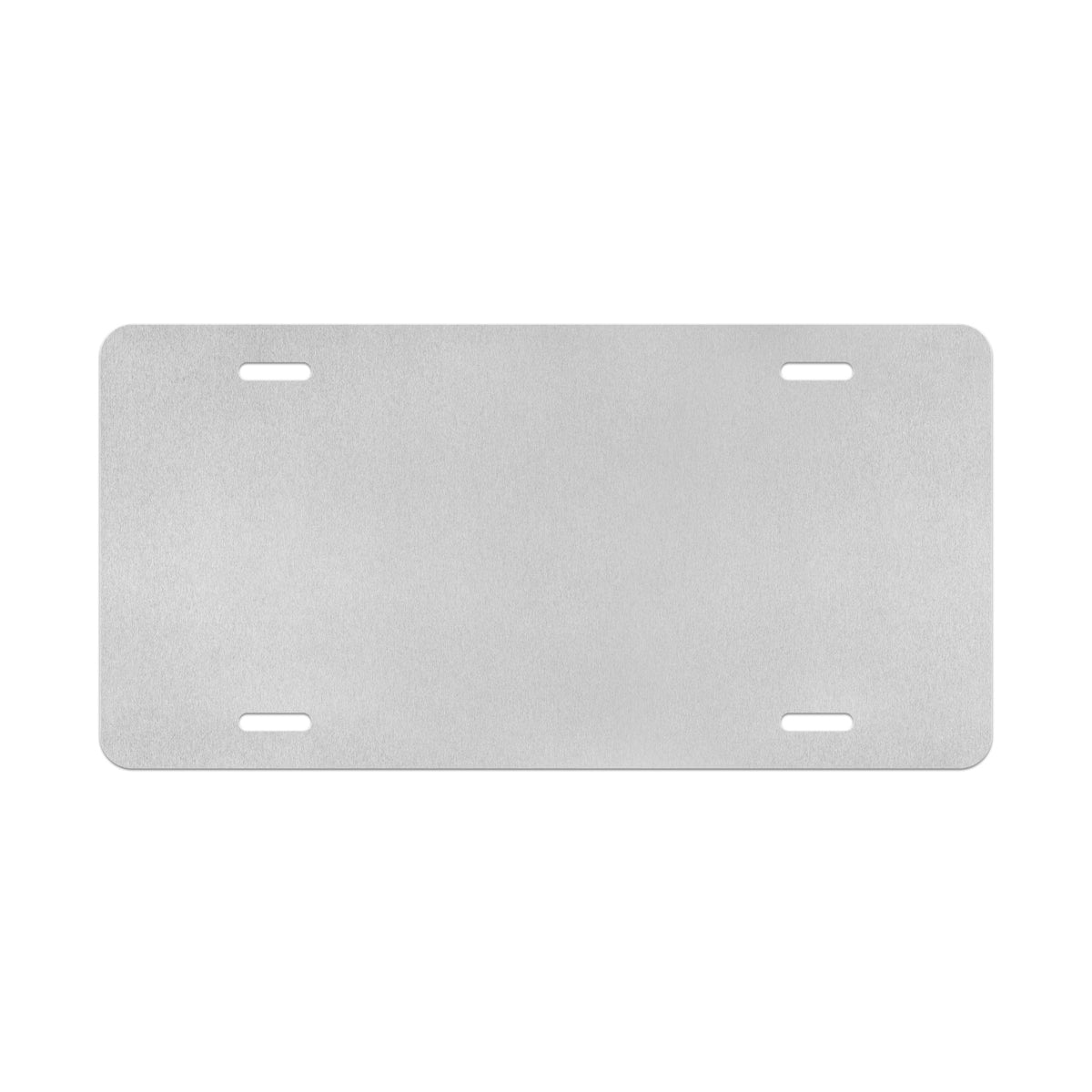 Back facing graphic vanity plate in color white, from What Was Said (Statement Apparel + More). 