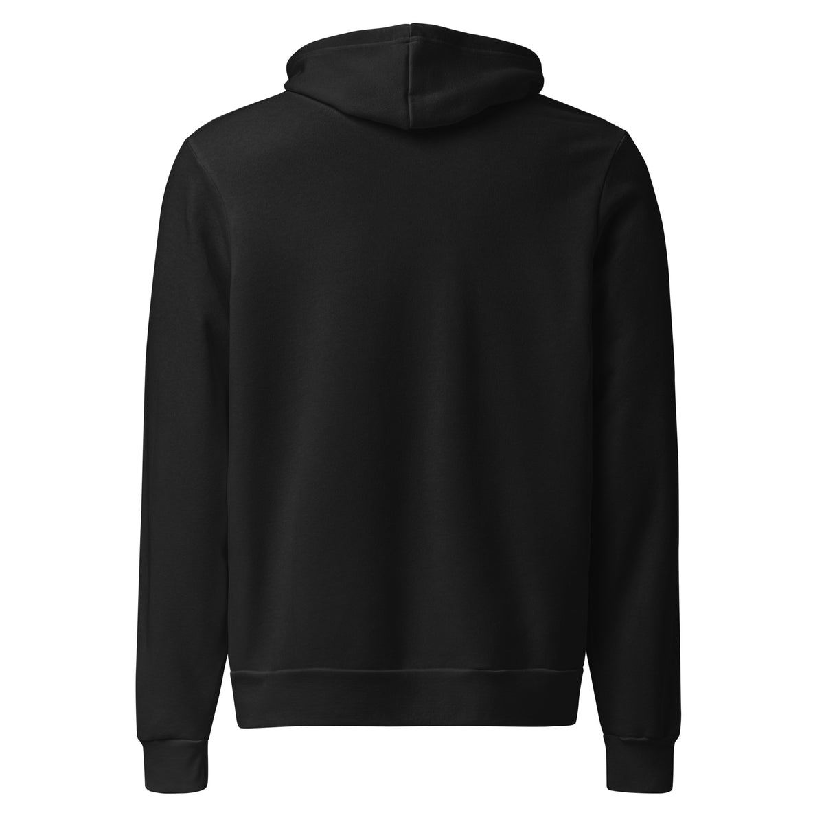Back facing graphic hoodie in color black, from What Was Said (Statement Apparel + More). mockup